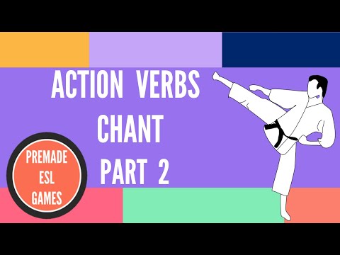 33 English Action Verbs Classroom Chant | Part 2 | Elementary Level (Updated 2022)