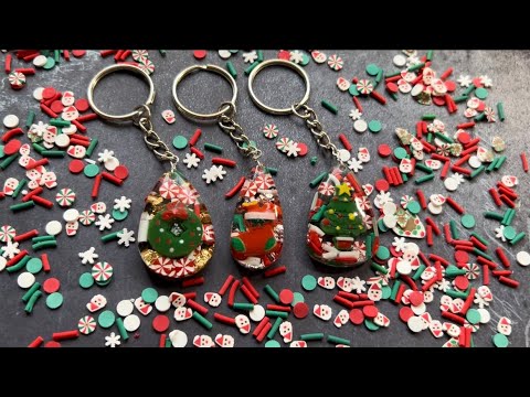 Easy Resin Christmas Keychain Tutorial!   🎄 Beginner Friendly!