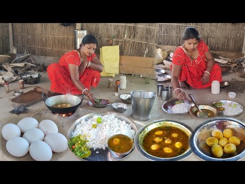 Bengali village style egg curry | Assam village lifestyle and cooking | village cooking house