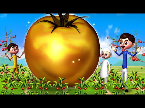 बड़ा सुनहरा टमाटर - Giant Golden Tomato Story | Hindi Kahaniya Comedy Hindi Moral Stories JOJO TV