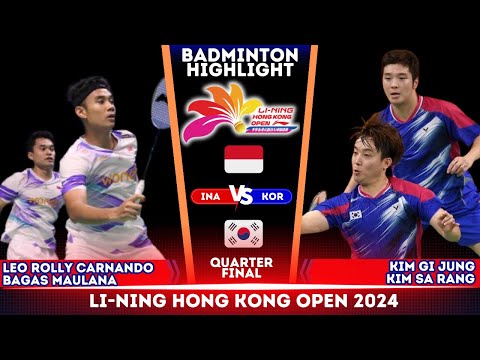 Kim/Kim (KOR) vs Leo/Bagas (INA) | Hongkong Open 2024 Badminton