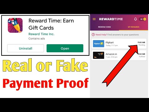 Reward time app real or fake | Reward time app payment proof