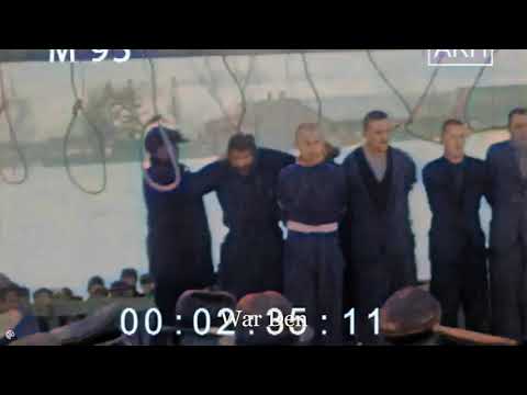 WW2 1ST TIME IN COLOR! Evil Hanging Execution 10 In Jews Poland BY Nazi Officers! WW2 Executions!