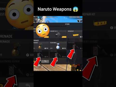 CS New Weapons 😱 Naruto Kunai 💀 #freefire #freefireevent #naruto