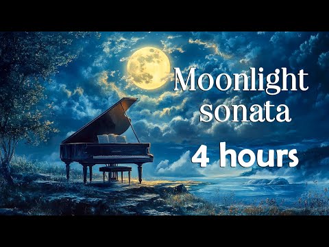 4 Hour Moonlight Sonata - Beethoven - Classical Music 432 Hz