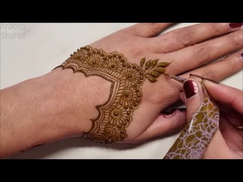 Try this very easy simple henna design for Eid