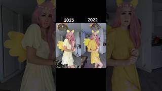 The evolution of my Fluttershy cosplay 💕 #cosplay