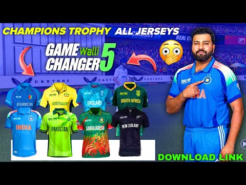 😲Game Changer 5 Champions Trophy All Jersey, Download Link+Full Process🤯, Game Changer 5 New Update