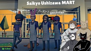 スーパーマーケットとカフェと家電屋を同時に開業できるゲームを４人でプレイ【My Supermarket】