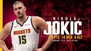 Nikola Jokić Near Triple-Double vs. Mavs | 1/12/25 Full Game Highlights