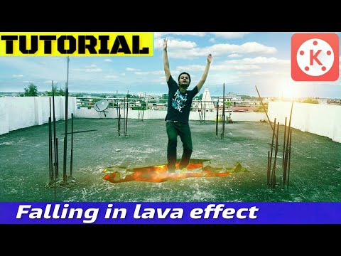 Falling in Volcanic lava crack ground effect tutorial  with kinemaster pro [In English]2018