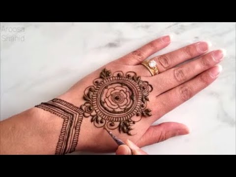 Easy Simple Mandala henna design for Eid