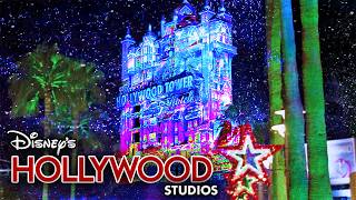 Disney's Hollywood Studios Christmas 2024 - Evening Holiday Walkthrough at Walt Disney World [4K]