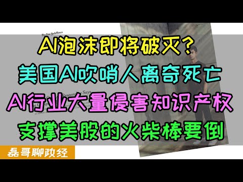 美国吹哨人戳破AI泡泡？印度裔程序员揭露AI行业惊天大秘密，AI模型大规模侵害知识产权，支撑美国经济三大概念快讲不下去了