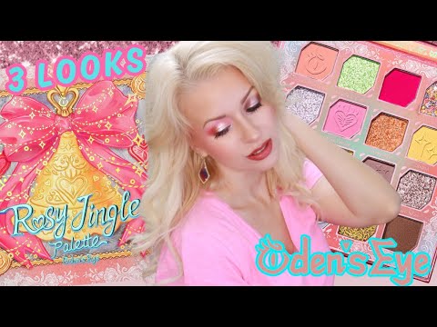 3 LOOKS with NEW ODEN'S EYE ROSY JINGLE PALETTE | Steff's Beauty Stash