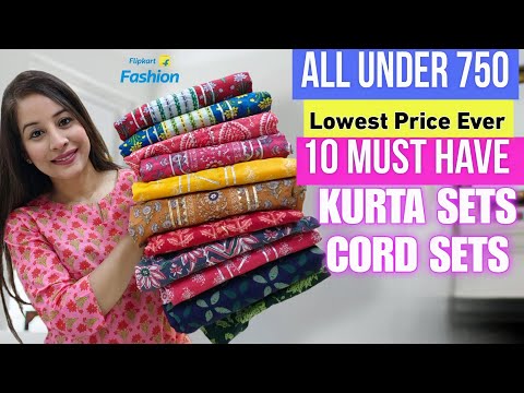 Flipkart Latest Kurta Set Haul @Upto 90% OFF✨Embroidery & Gotta Patti Special Kurta Sets & Cord Sets