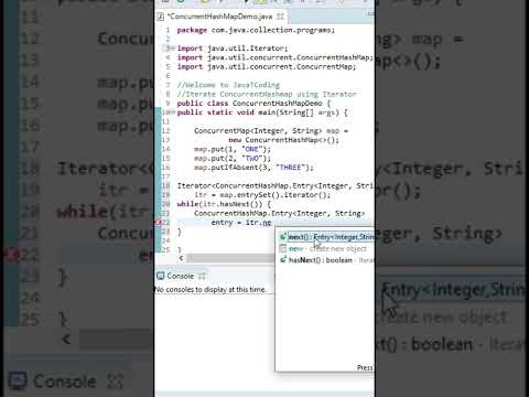 Iterate concurrent hashmap using iterator #shorts #javatcoding #coding #trending
