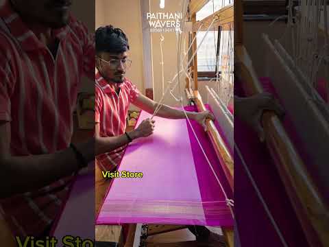 Making of Silk Thread Paithani Saree #traditional #paithani #silk #saree #design #art