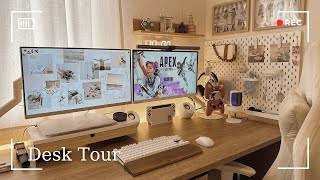 [Desk Tour] Introducing my desk 🎮 A relaxing space where you can work and play comfortably!