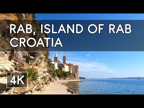 Walking Tour: Town of Rab, Island of Rab, Croatia - 4K UHD Virtual Travel