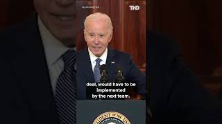 Biden on crediting ceasefire deal to Trump: ''Is that a joke?'