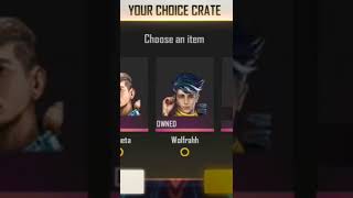 CHARACTER CHOICE CRATE OPENING FREEFIRE FREE CHARACTER BOX | LINK TOKEN EXCHANGE  #shorts