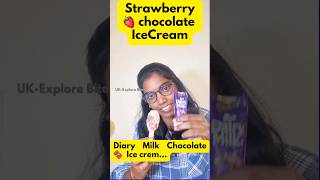 Strawberry 🍓 Diary milk  Ice cream 🍦 😋 from Diary  milk  chocolate 🍫#ukexplorebites #shorts