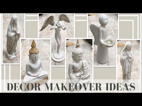 THRIFTED AND GIFTED DECOR MAKEOVER IDEAS - TWO ANGELS - TWO MADONNAS - TWO BUDDHAS