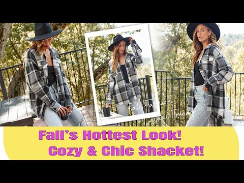 🔥 Stay Cozy & Stylish! 🍂 2024 Fall Fashion Must-Have | AUTOMET Plaid Shacket