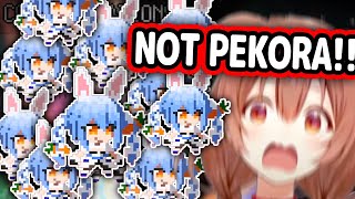 Korone's Reaction To Only Pulling Pekora When She Wanted Flare Is Priceless【Hololive】