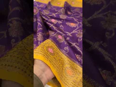 2025 Banarasi Pure Tussar Jangla Silk Sarees with Meenakari Work - ₹8500