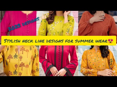 Fashionable neck line designs 😍 | stylish neck line | summer designs #necklinedesigns #fashion2023