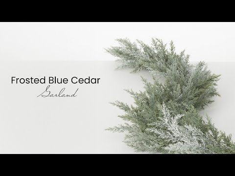 Frosted Blue Cedar Garland