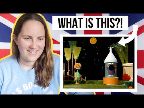 American reacts to BUTTON MOON (quirky 80s UK kid's show!)