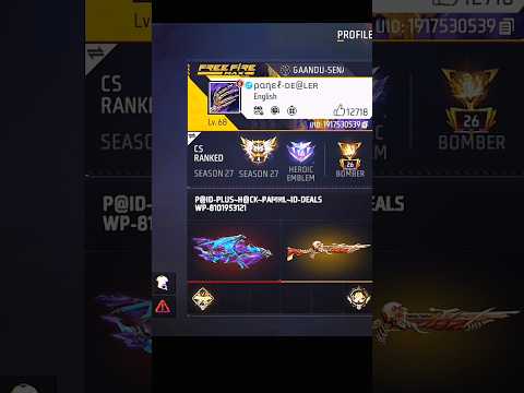 Free fire region top 17 grand mister player level of 68 ￼ 😱😳||#shortsfeed #youtubesearch #freefire