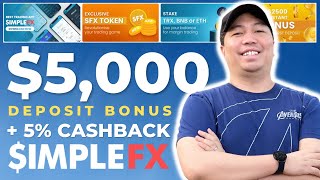 SIMPLEFX Review | Get $5,000 Deposit Bonus + 5% Cashback Now!