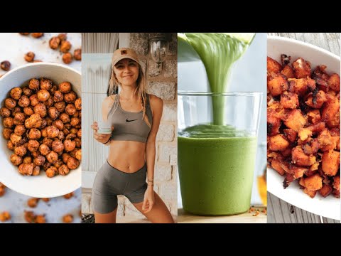 WHAT TO EAT FOR RUNNING (3 EASY VEGAN RECIPES) | POST RUN SELF MASSAGE + HOUSE PLANT CARE!