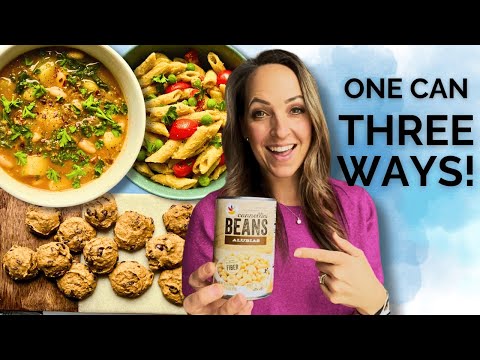 3 EASY vegan recipes made with a can of WHITE beans!