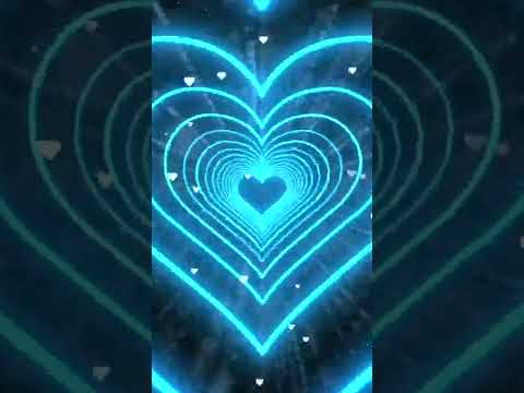 Heart Background💙Blue Heart Tunnel | Animated Background | Wallpaper Heart | Neon Heart Tunnel