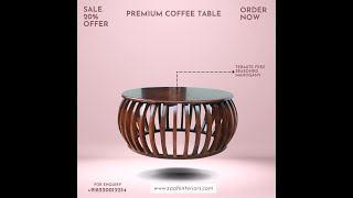 Customer review of Premium Mahogany Doom-shaped Coffee Table | Zaah Interiors