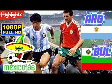 ARGENTINA vs BULGARIA 2-0 / WORLD CUP MEXICO 1986 / Full HD 1080P