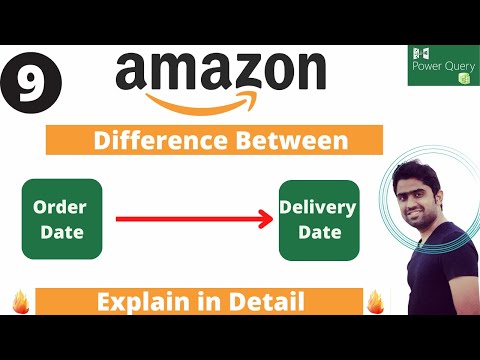 Difference between Amazon Order Date and Delivery Date in Excel Power Query | Hindi/Urdu 💡