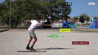 Petanque. Biomechanical analysis 2D, slow motion.