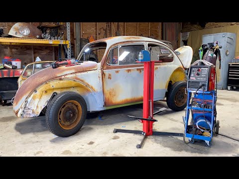 1965 VW Beetle Restoration - Window Frame, Rusted Metal Repair