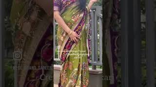 Wa.Me/919502945673 Monga Tussar CREP PenKalamkari sarees