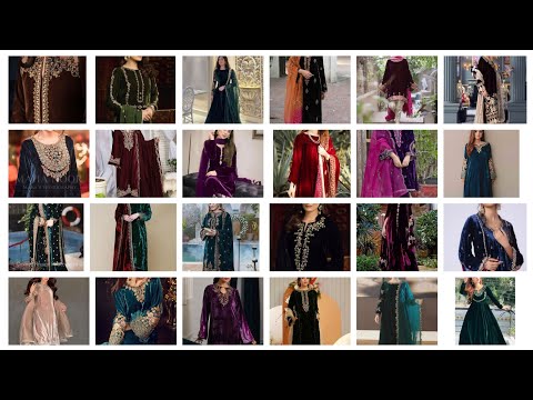 New Velvet Fancy Dress Design 2024|Party Wear Velvet Dress Design|Trendy Wedding Velvet Dress Design