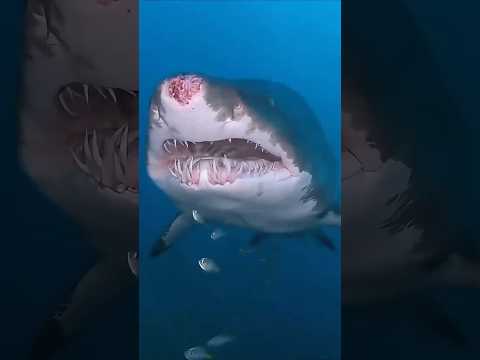 A Wounded Shark Was Captured On Camera || #shark #ocean #sea #wildlife #trending #ytshorts #shorts