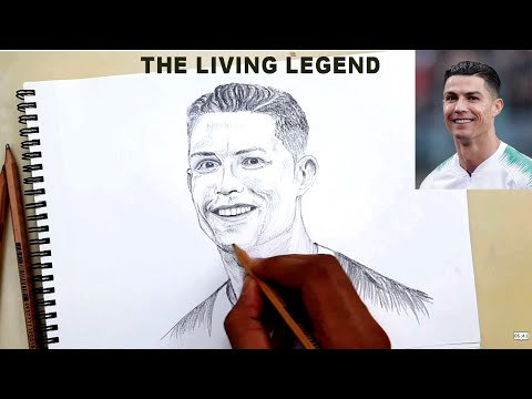 Ronaldo Drawing easy step by step | Cristiano Ronaldo Pencil Sketch | How to draw | Timelapse