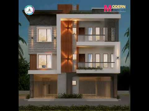 Latest Modern House Front Design 3D House Exterior 🏡Elevation Design ! Trending House design #shorts