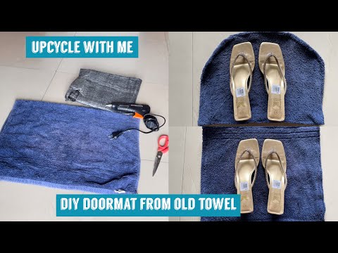 Upcycle || DIY Doormat!!! DIY Doormat Form Old Towel........